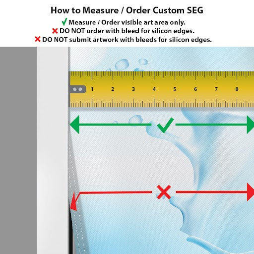 Custom SEG fabric graphic with silicone edge, view 2 of 3